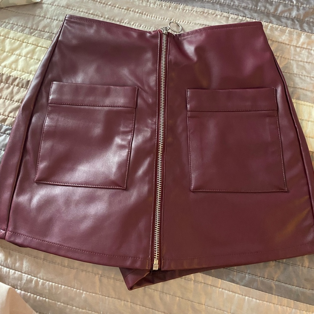 Leather short skort! Xs